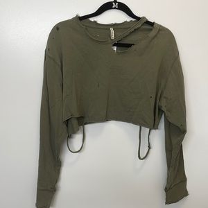 Emma and Sam long sleeve crop shirt